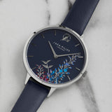 Sara Miller Wisteria Navy Dial Navy Leather Watch SA2051 - Watch it! Pte Ltd