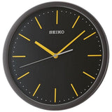 Seiko Black Dial Yellow Indicators Wall clock QXA476Y - Watch it! Pte Ltd