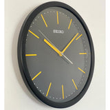 Seiko Black Dial Yellow Indicators Wall clock QXA476Y - Watch it! Pte Ltd