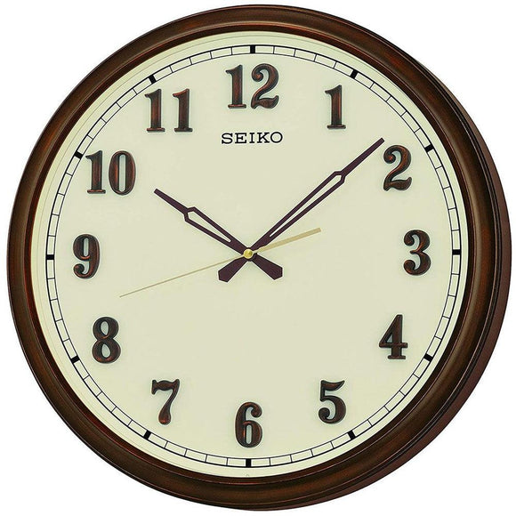 Seiko Brown Frame Cream Dial Wall clock QXA632B - Watch it! Pte Ltd