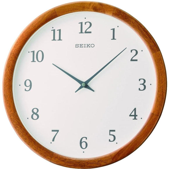 Seiko Brown Wood Round Wall Clock QXA763B - Watch it! Pte Ltd