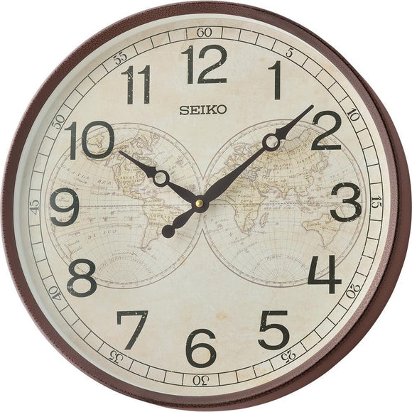 Seiko Decorator World Map Analog Wall Clock QXA803B - Watch it! Pte Ltd