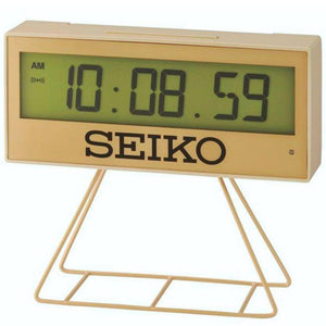 Seiko Gold LCD Timer Digital Alarm Clock With Stand QHL084G - Watch it! Pte Ltd