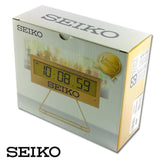 Seiko Gold LCD Timer Digital Alarm Clock With Stand QHL084G - Watch it! Pte Ltd