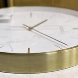 Seiko Gold/Rose Gold Aluminum Bezel - Marble Design Wall Clock QXA760 - Watch it! Pte Ltd