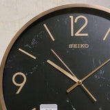 Seiko Gold/Rose Gold Aluminum Bezel - Marble Design Wall Clock QXA760 - Watch it! Pte Ltd