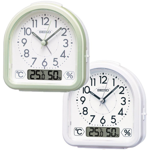 Seiko Hydrometer Thermometer Display Alarm Clock QHE191 - Watch it! Pte Ltd