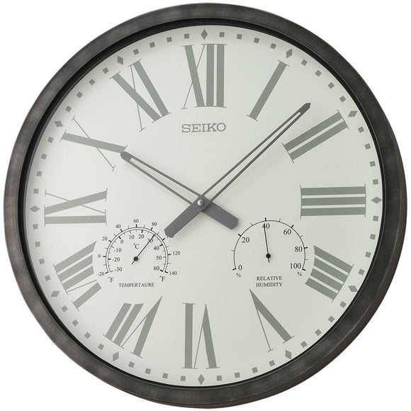 Seiko Hydrometer Thermometer Splash Resistant Wall Clock QXA797K - Watch it! Pte Ltd
