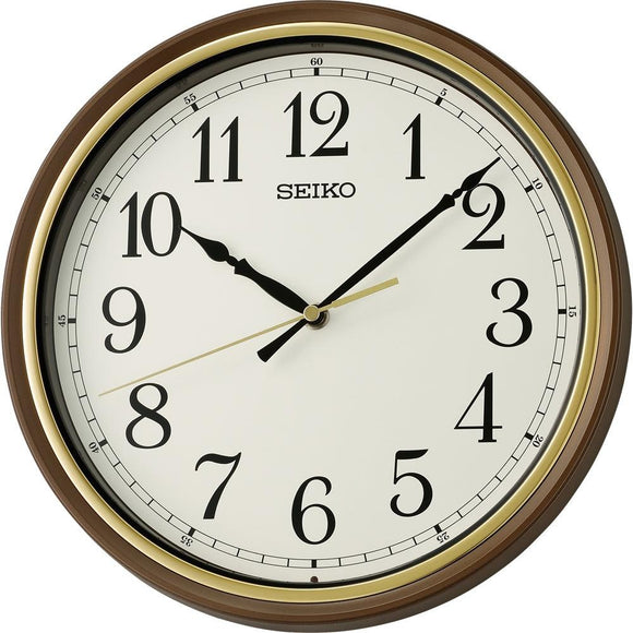 Seiko Metallic Brown Casing Analog Wall Clock QHA008B - Watch it! Pte Ltd