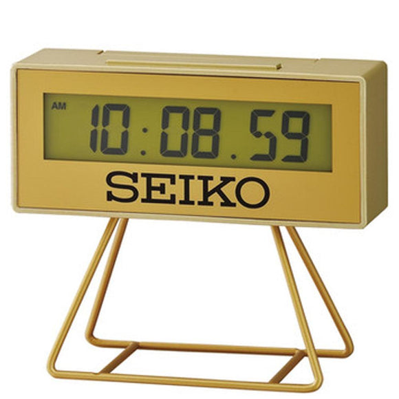 Seiko Mini Marathon Gold Digital Alarm Clock (Limited Edition) QHL087G - Watch it! Pte Ltd