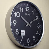 Seiko Silver Large Black Dial Wall Clock QXA560A - Watch it! Pte Ltd