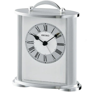 Seiko Silver Mantel Clock QHE092S - Watch it! Pte Ltd