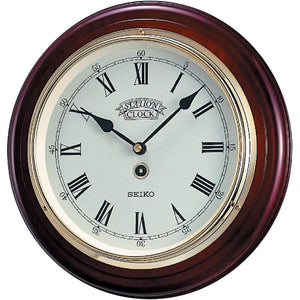 Seiko Station Clock Wood QXA144B - Watch it! Pte Ltd