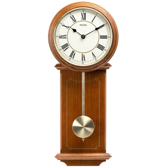 Seiko Wooden Pendulum Wall Clock QXC213B - Watch it! Pte Ltd