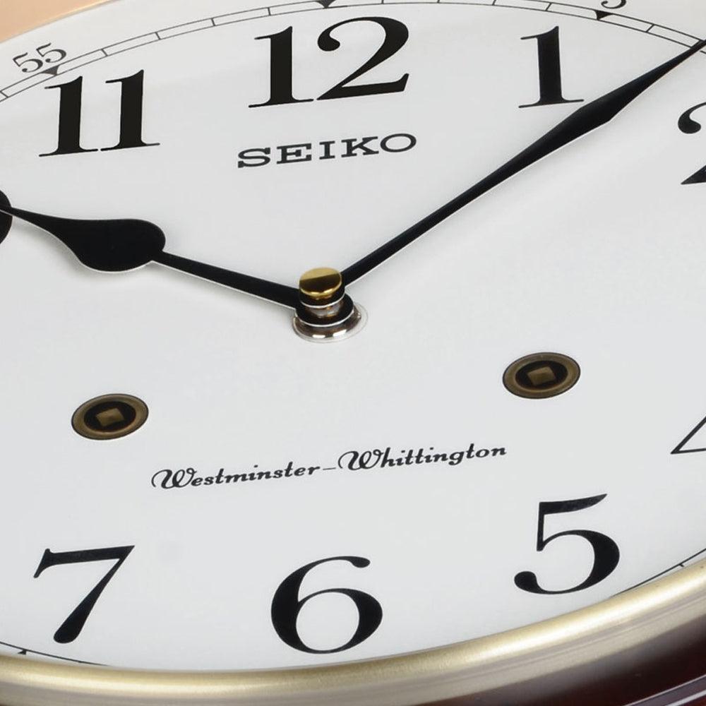 Seiko Wooden Westminster Chime Station Wall Clock QXH202Z – Watch