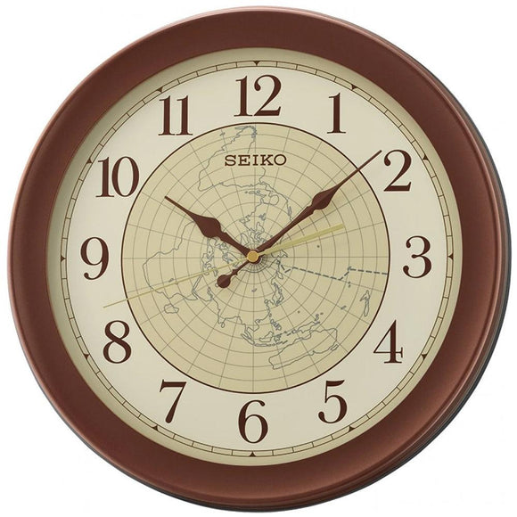 Seiko World Map Design Cream Dial Wall clock QXA709B - Watch it! Pte Ltd