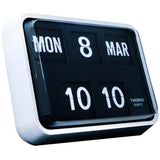 Twemco BQ-17 Flip Clock (White Case, Black Dial) - Watch it! Pte Ltd