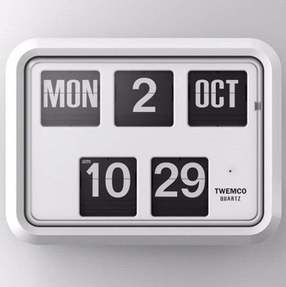 Twemco BQ-17 Flip Clock White - Watch it! Pte Ltd