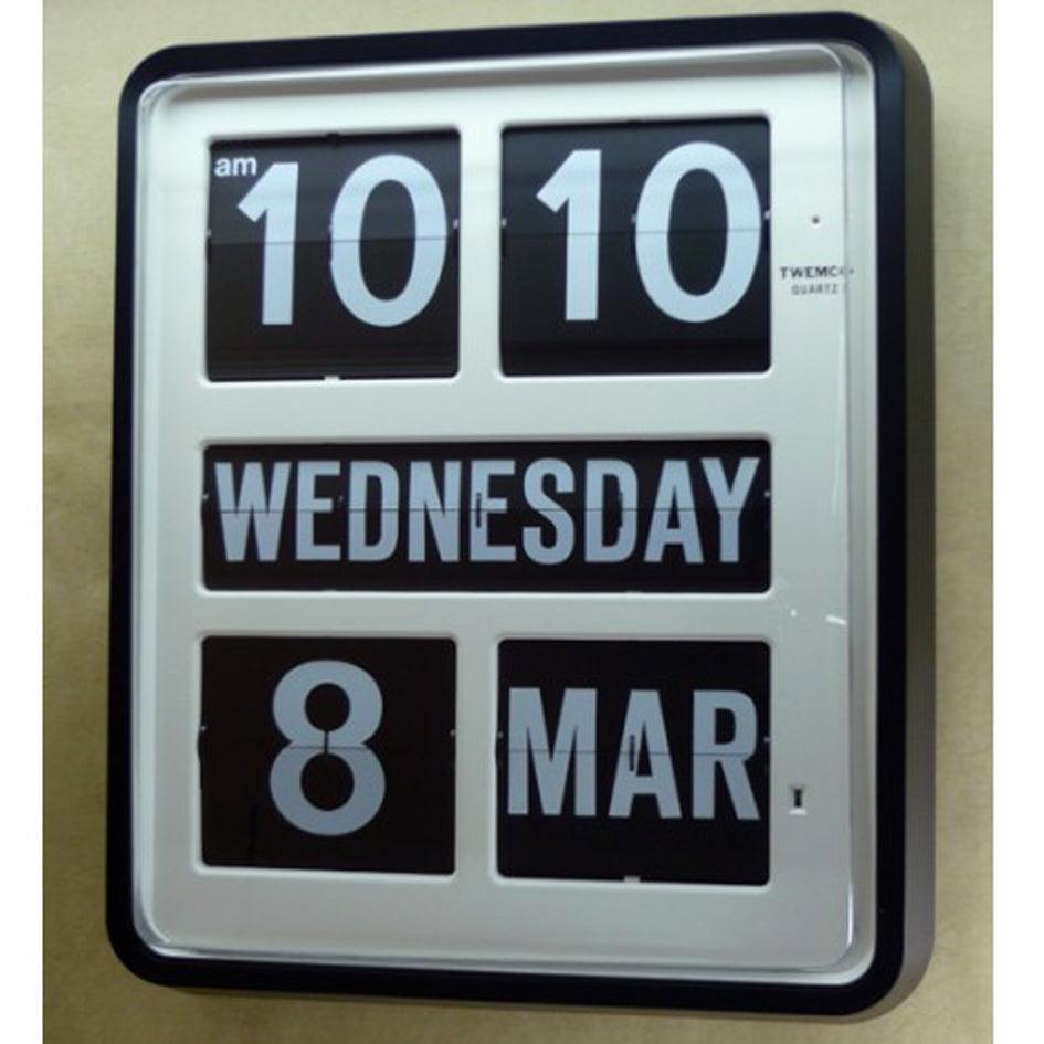 Horloge Murale Calendrier Twemco BQ-170 - Blanc - Design élégant Et Fonctionnel - Neuf Sous Emballage