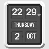 Twemco BQ-170 Flip Clock (White Case Black Dial) 24 Hour - Watch it! Pte Ltd