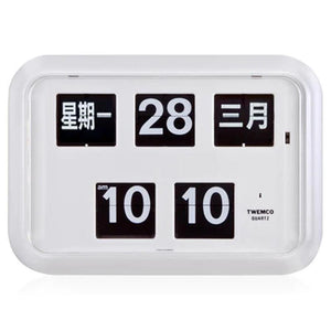 Twemco QD-35 Flip Clock White (Chinese Character) - Watch it! Pte Ltd