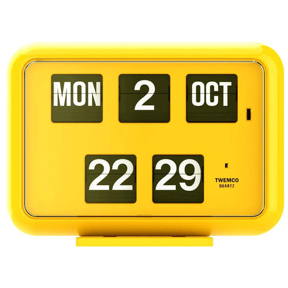 Twemco QD-35 Flip Clock Yellow (24 Hour) - Watch it! Pte Ltd
