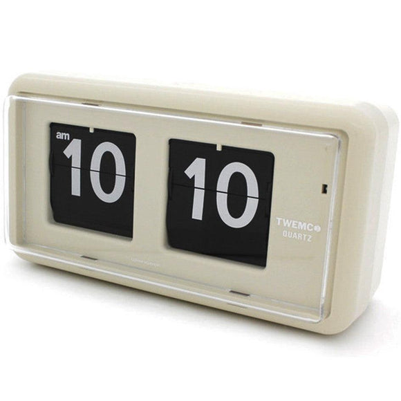 Twemco QT-30 Flip Clock Beige - Watch it! Pte Ltd