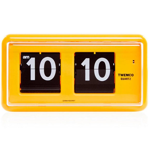 Twemco QT-30 Flip Clock Yellow - Watch it! Pte Ltd